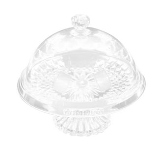Cabilock 1pc Dust Cover Dish Dome Dessert Plates Glass Clear Cake Covers  Microwave Splatter Guard Dessert Dome Cover Clear Dome Cover Glass Dome