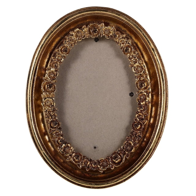 Mobutofu European Style Photo Frame 1Pack Resin 7.5X5.9X0.8In Coffee Color Tabletop Picture Frame For Indoor Decoration