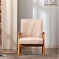 thumbnail image 5 of iooHug Mid-Century Modern Arm Chair, 25" Wide Accent Chair with Microfiber Upholstery for Living Room, Bedroom, 5 of 7