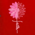 thumbnail image 5 of Wild Bobby, Faith Pink Ribbon Sunflower, Breast Cancer Awareness, Women Standard V-Neck Tee, Red, X-Large, 5 of 5