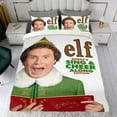 thumbnail image 4 of Elfo Buddy Canta Conjunto de sábanas temático, trío de piezas, cómodo y amigable con la piel, diseño único, regalo de decoración para el hogar para familiares, amigos y fans,140cm *210cm, 4 of 6