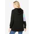 thumbnail image 2 of Woman Within Plus Size Color Block Hoodie Sweatshirt, 2 of 5