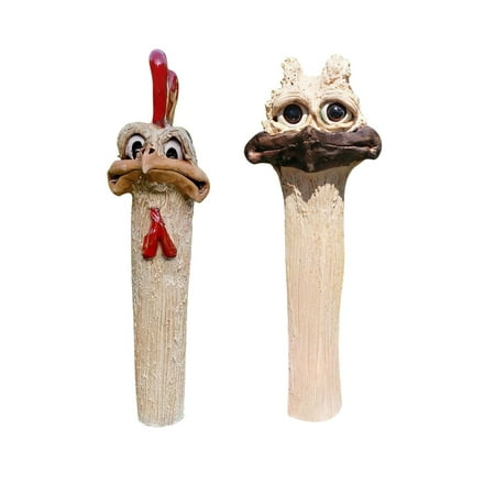 

WIQUOKETT Fall Decor Fun Hidden Chicken Garden Decoration This Funny Chicken Will Liven up Your Garden Funny Long Neck Chicken Gardening Gift 2PC Fall Decorations for Home