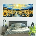 thumbnail image 5 of Large Canvas Wall Art for Living Room Bedroom Van Gogh Wall Art Starry Night and Sunflower The Themed Painting Modern Canvas Prints Ready to Hang, 5 of 6