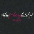 thumbnail image 2 of Women's Sex and the City Mr. Big Absolutely Cursive Reply Racerback Tank Top Black Heather X Small, 2 of 4