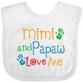 thumbnail image 3 of Inktastic Mimi and Papaw Love Me Boys or Girls Baby Bib, 3 of 4