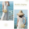 thumbnail image 7 of Straw Clutch Purse for Women Cloud Dumpling Pouch Straw Crossbody Shoulder Handbag Summer Beach Woven Bag（Beige), 7 of 7