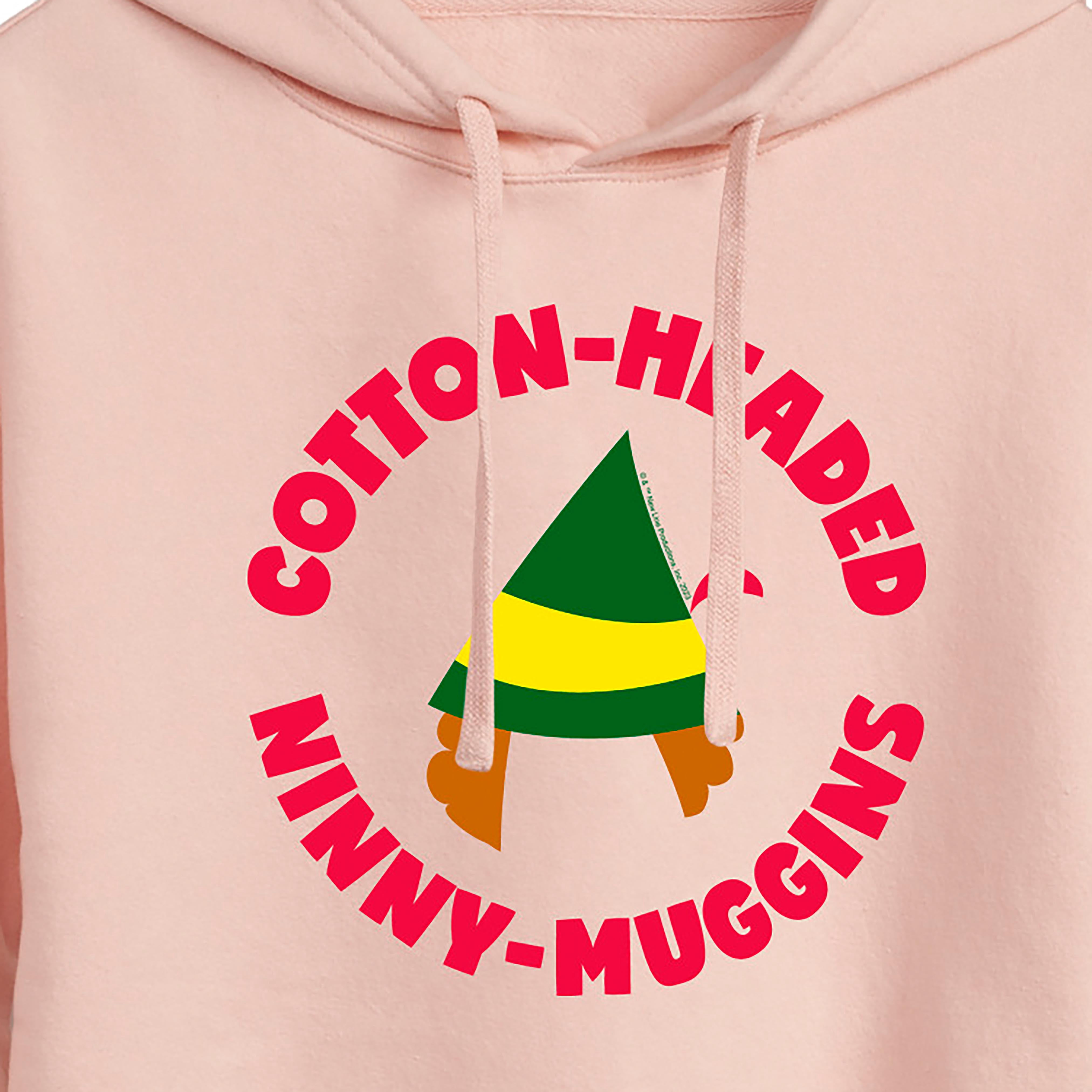 ELF - Christmas Family Set Ninny Muggins - Juniors Cropped Pullover Hoodie
