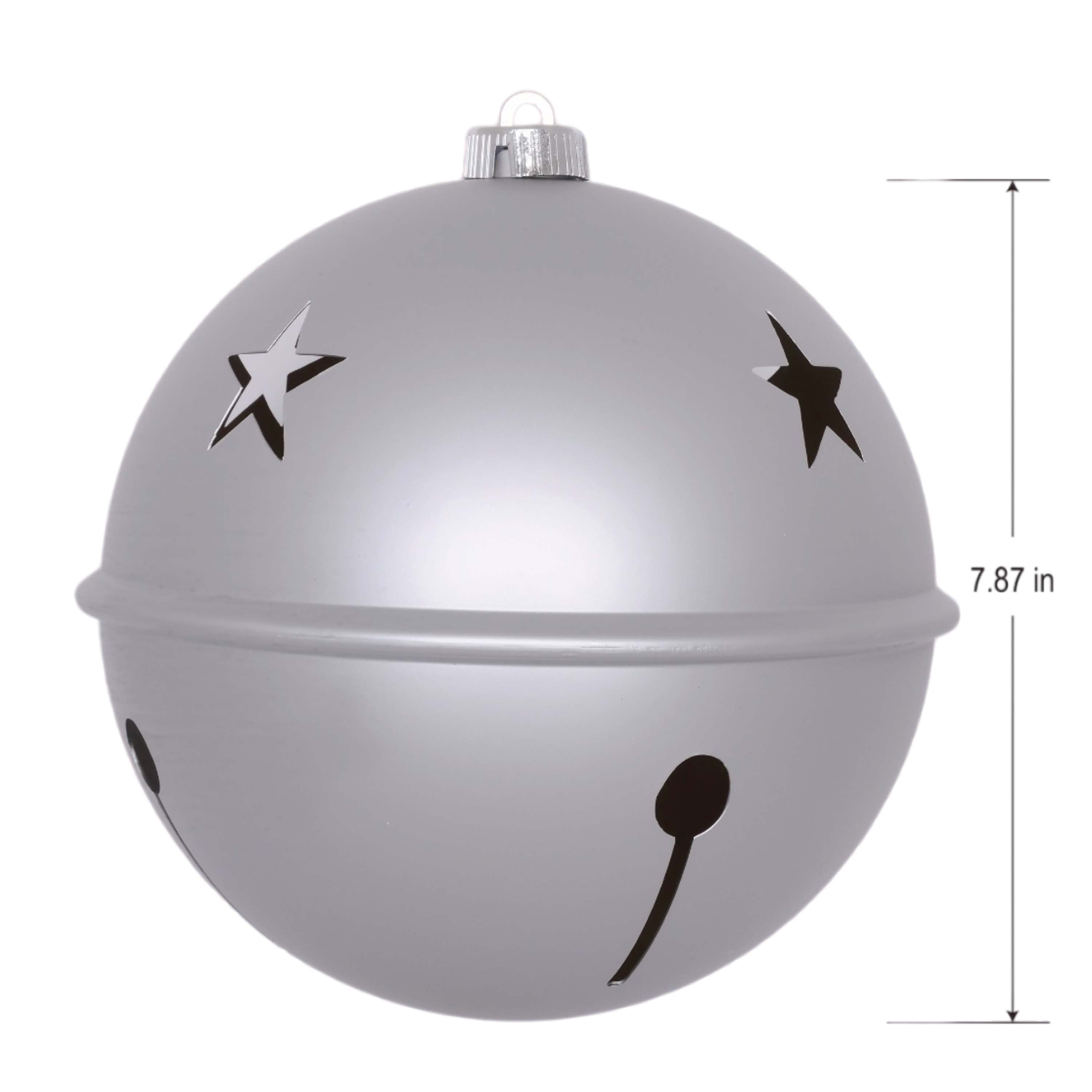 2-Count Silver Jumbo Bell Shatterproof Christmas Ornaments, 8", by Holiday Time