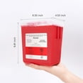 thumbnail image 5 of Alcedo Sharps Container for Home Use 2 Quart (1-Pack), Biohazard Needle and Syringe Disposal, Medical Grade, Professional Use, 5 of 7