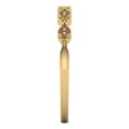 thumbnail image 4 of 0.1 ct Brilliant Round Cut Simulated Champagne 18K Yellow Gold Stackable Band SZ 5.25, 4 of 6