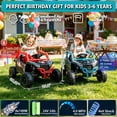thumbnail image 3 of Sopbost Kawasaki Teryx KRX 1000 Licensed 24V Kids Ride On Toy, 4WD Electric Ride on UTV for Kids Ages 3–6 with Remote, EVA Tires, 4 Mph, Blue, 3 of 9