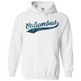 thumbnail image 3 of UGP Campus Apparel Columbus Baseball Script - Hometown Pride, Pitcher Hoodie - Large - White, 3 of 6