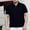(Casual 85)Black, variant on DayScoop Summer T-Shirts for Men Casual T Shirts Solid Color Plaid Fashion Collar and Short Sleeved Loose Top shirt