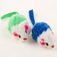 thumbnail image 2 of Juguetes para gatos con ratones de piel, bolsa mixta de 10 ratones de juego con sonidos de traqueteo, paquete variado de 4 colores de juguete con hierba gatera, 2 of 4