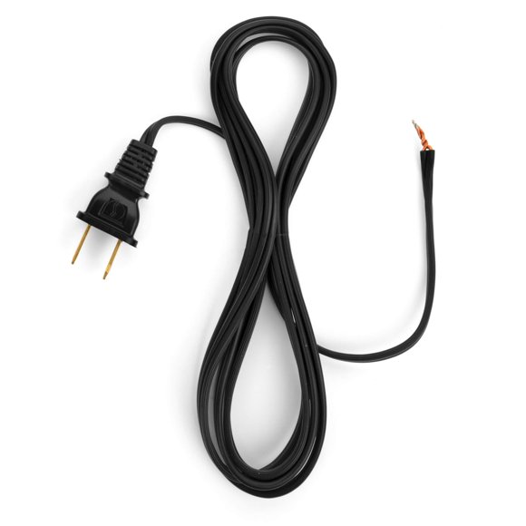 I Like That Lamp Cable De Lámpara Negro De 8 Pies Cable Eléctrico De Repuesto Cubierto De Vinilo Reparación De Bricolaje Para Accesorios De Iluminación De Mesa Y Piso Enchufe Moldeado Polarizado Lista