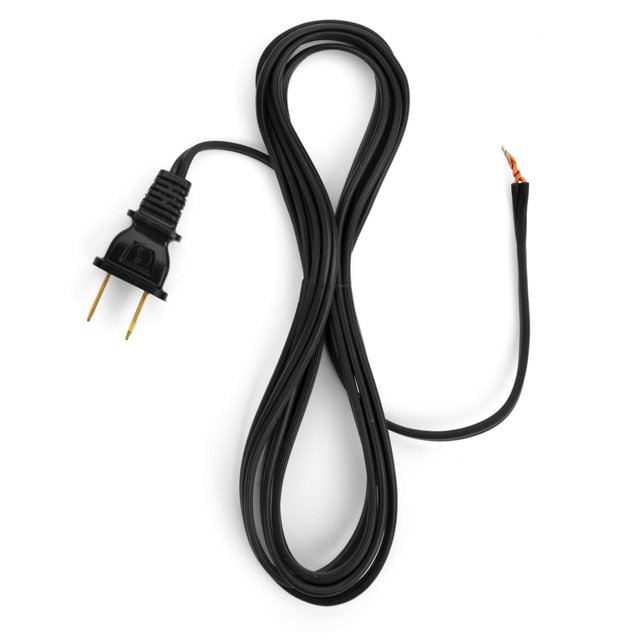 I Like That Lamp Cable De Lámpara Negro De 12 Pies, Cable Eléctrico De Repuesto Cubierto De Vinilo, Reparación De Bricolaje Para Accesorios De Iluminación De Mesa Y Piso, Enchufe Moldeado Polarizado,