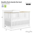 thumbnail image 4 of Dream On Me Orion 5-in-1 Convertible Crib with Removable Changing Tray, Vintage White Oak, 4 of 16