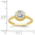 thumbnail image 3 of Primal Gold 10 Karat Yellow Gold Round Cubic Zirconia Ring, 3 of 5