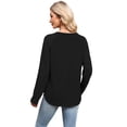 thumbnail image 6 of Ronuti Lightweight Sweatshirt for Women Fall Long Sleeve Shirts Fashion Casual Crew Neck Pullover Tops, 6 of 10