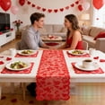 thumbnail image 5 of SSNTSY 5pcs Valentines Table Runner & Table Placemat Set Valentine Day Table Mat Lace Valentines Day Table Runner for Home Wedding Party, 5 of 7