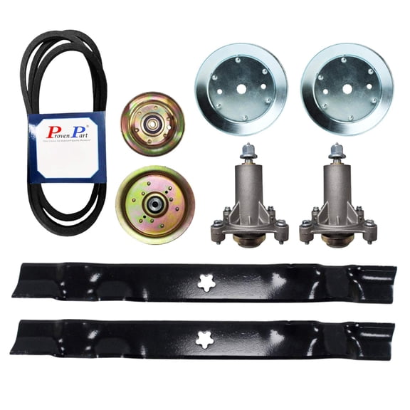 Proven Part 42 Inch Rebuild Kit With 4 Bolt Spindles Pulleys Idlers Blades Belt 187292, 532192870, 197473, 196106, 197253, 532195945 134149