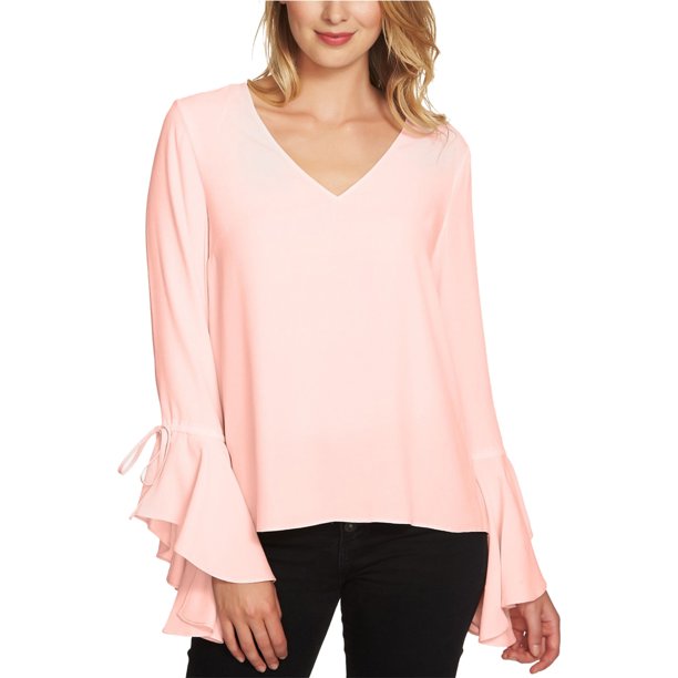 Blusa sin mangas 1.STATE para mujer con mangas en cascada rosa extra pequeña