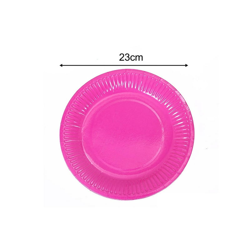 40Pcs Coloured Paper Plates Multi Colors Classroom Party Supplies