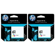 6339830 HP 61 Ink Cartridge, Tri-color (CH562WN) 2 Pack