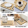 thumbnail image 4 of 2 Pack Washable Rubber Sunflower Cute Floral Dish Drying Mats for Kitchen Counter Home Large Coffee Bar Pad Accessories and Decor for Utensils Stemware (2pcs 19.5''x12''), 4 of 6