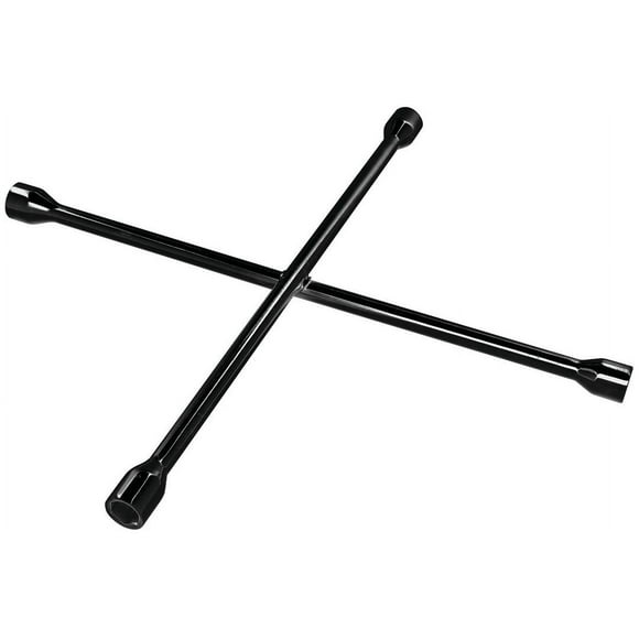Performance Tool Lug Nut Wrench W1 4 Way Wrench; Black; Steel; Single; 3/4 Inch/13/16 Inch/7/8 Inch/19 Millimeter Size; 20 Inch Length