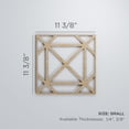thumbnail image 2 of Ekena Millwork 11 3/8"W x 11 3/8"H x 3/8"T Small Buxton Decorative Fretwork Wood Wall Panels, Red Oak, 2 of 8