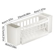 thumbnail image 3 of 12.2In Multifunctional Kitchen Sink Storage Rack Countertop Sponge Dishcloth Organizer Drainage Hole Design Space Saving Stable Bottom Kitchen Cleaning Supplies Storage Holder, 3 of 6