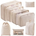 thumbnail image 2 of Travel Storage Set Travel Storage Bag Eight-piece Set Travel Clothes Sorting Storage Bag - grey, 2 of 6
