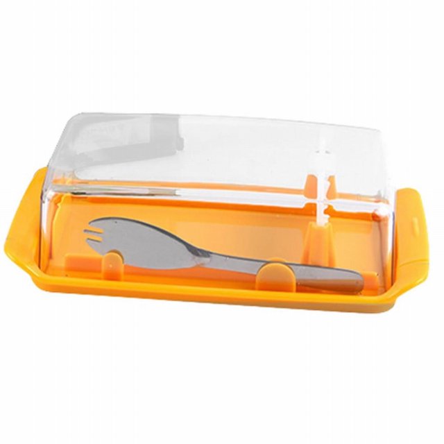 Cqxid Bakeware Under $10 Butter Container Butter Dish Box Container Cheese Sealing Storage Tray With Clear Lid Kitchen Dinnerware For Home Cutting Food Butter Boxes Butter