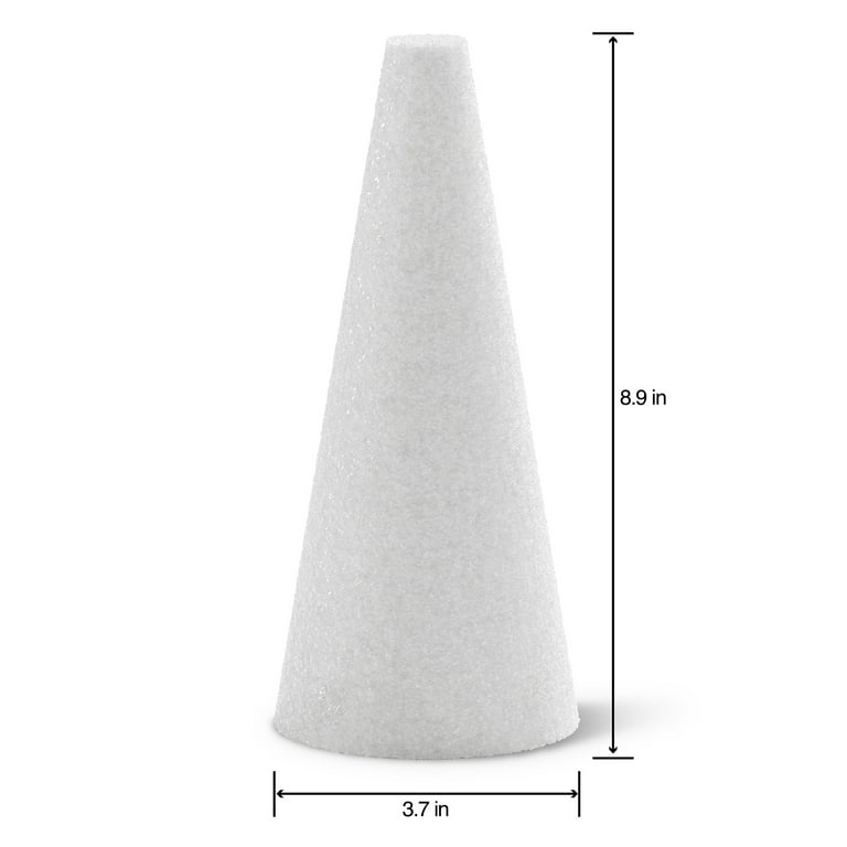 Floracraft Styrofoam Cone, White