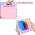 thumbnail image 6 of AVAWO Kids Case for New iPad (A16) 11th Generation 11 Inch 2025 & iPad 10th Generation 10.9" 2022 with Built-in Screen Protector Durable Shockproof Lightweight Handle Cover, Light Pink+Light Purple, 6 of 12