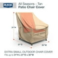 thumbnail image 4 of Budge XSmall Beige Patio Outdoor Chair Cover, All-Seasons, 4 of 8