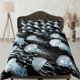 thumbnail image 1 of Ropa de Cama Medusa Azul Funda Nórdica Negra, Juego de Cama Océano Blush Animales Marinos, 1 of 4