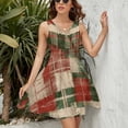 thumbnail image 3 of Grunge Distressed Christmas Plaid Dress Summer Street Style Dresses Female Sleeveless Printed Sundress, 3 of 7
