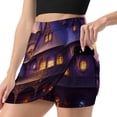 thumbnail image 3 of 2024 Haunted Mansion Skirt Vintage Print Retro Mini Skirts Spring High Waist Pattern Korean Fashion Casual Skirt Large Size, 3 of 7