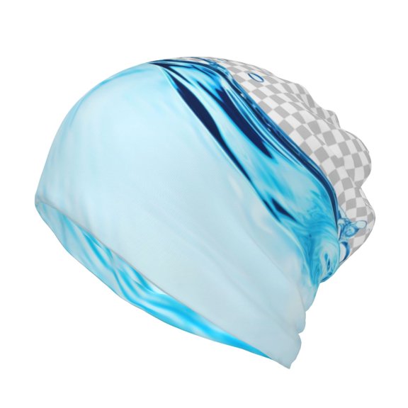 Disketp Crystal Clear Water Splash Slouchy Beanie Hip-Hop Soft Lightweight Running Beanie Adult Hats Chemo Cap for Men Women