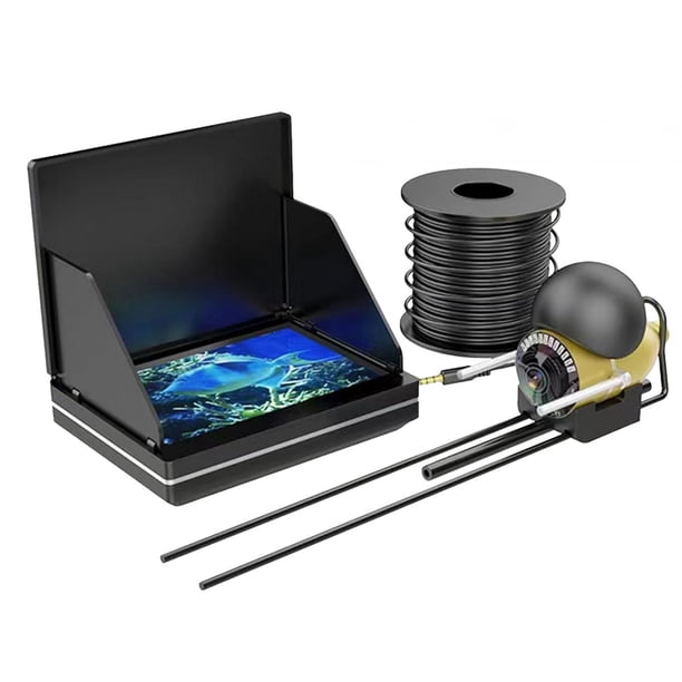 Cámara de vídeo para pesca, equipo de pesca en kayak con cable, impermeable, monitor LCD 5in 2000 Brillante 15m