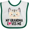 thumbnail image 3 of Inktastic Grandma Loves Me Girls Baby Bib, 3 of 4