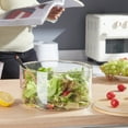 Service Sticker Layout 190oz Extra Large Glass Trifle Bowl with Lid, Modern Design Clear Glass ...