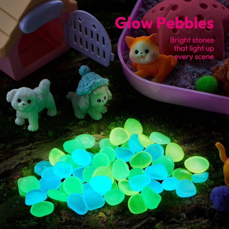 Pet-Themed Sensory Bin with Glow-in-the-Dark Stones photo 3