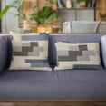 thumbnail image 3 of Plutus Brands Blue Plutus Blocks Stripe Luxury Throw Pillow 24 in x 24in, Double Sided 24" x 24", 3 of 9