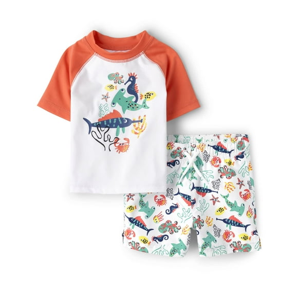 Set de bañador y protector de espalda The Children's Place Boys 2T