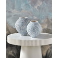 thumbnail image 3 of Currey And Company 1200-0867 Blue Zag 9-1/2" Wide Porcelain Vase - Blue, 3 of 6