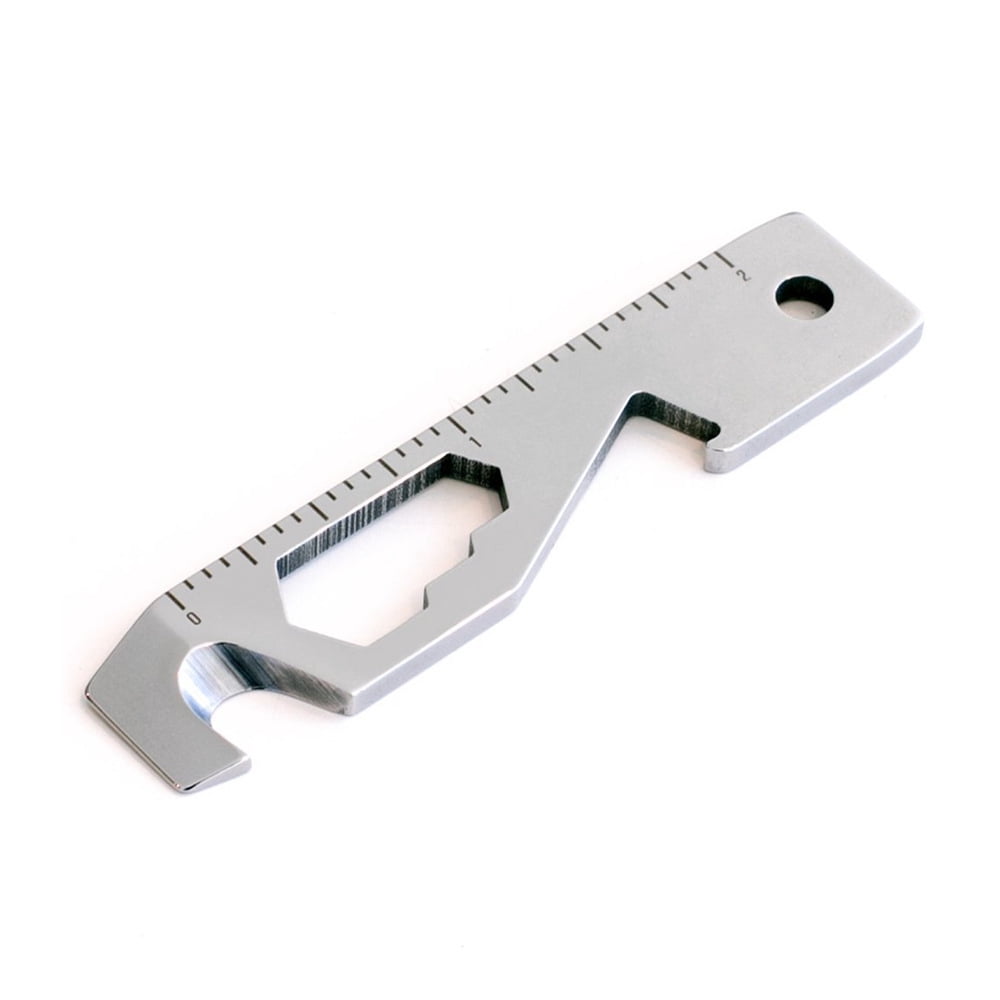 Kershaw Recap Porte-clés décapsuleur, outil multifonction gris avec décapsuleur, levier et embout de tournevis à tête plate, convient pour porte -clés, taille d'une clé de maison